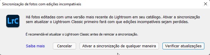 Edições incompatíveis