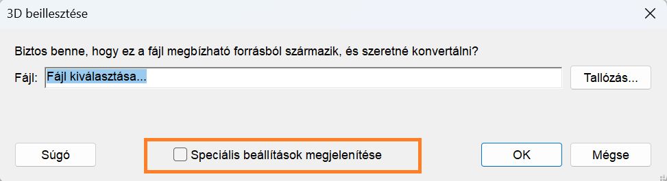 Válassza a Speciális beállítások megjelenítése lehetőséget