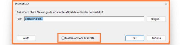 Selezionare Mostra opzioni avanzate