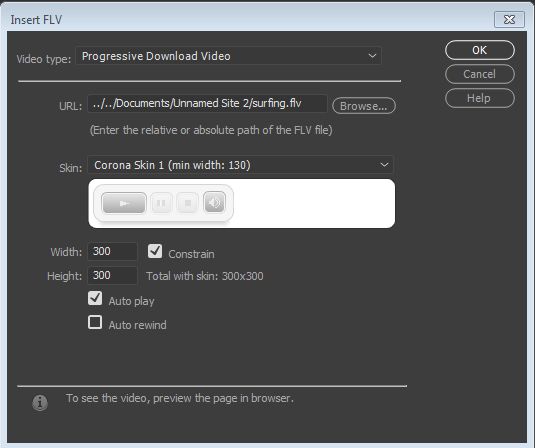 إدراج فيديو Flash