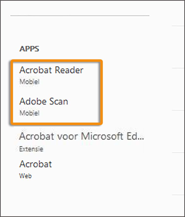 Mobiele apps vanuit het linkerdeelvenster installeren