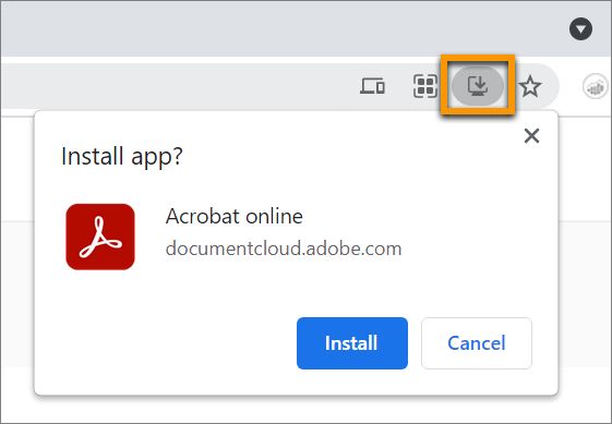 تثبيت Acrobat عبر الإنترنت
