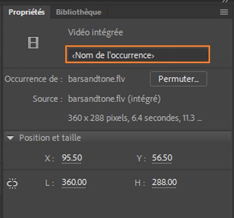 Nom d’occurrence du clip vidéo