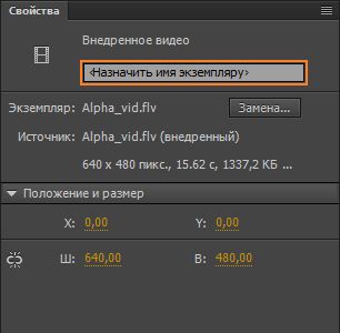 Имя экземпляра видеоролика