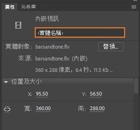 視訊片段實體名稱