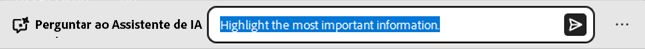 caixa do assistente de IA para o tipo de documento instruções.