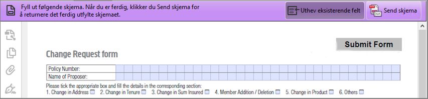 Interaktive skkjemaer i Acrobat Reader