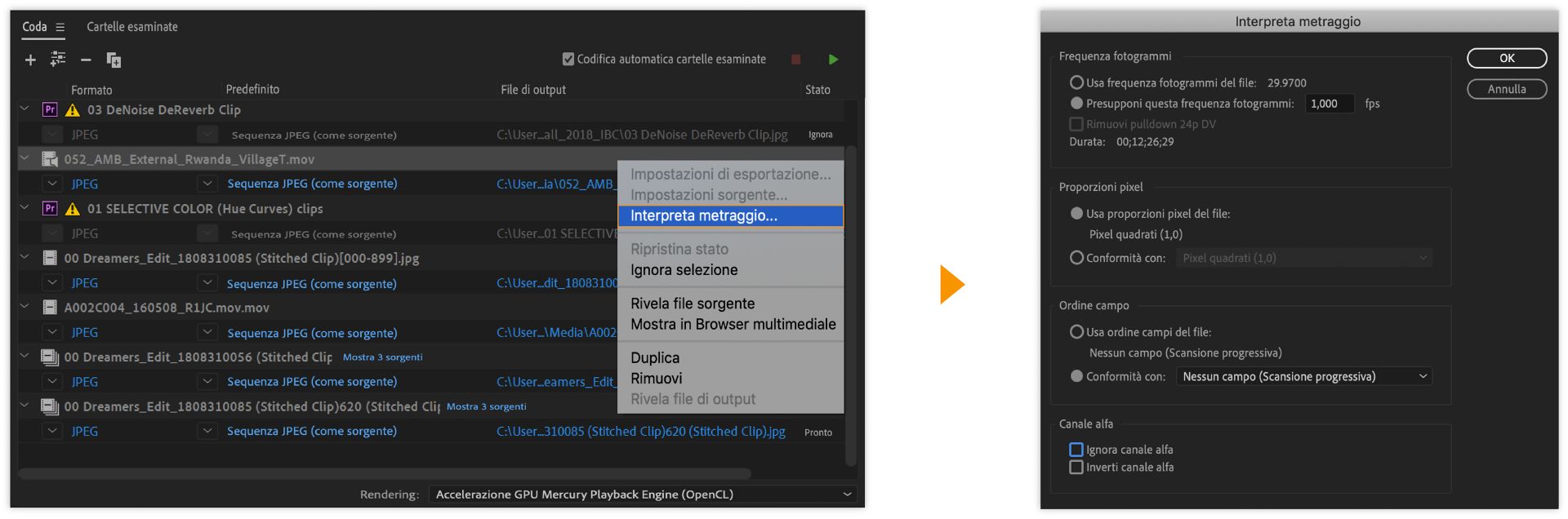 Interpreta metraggio