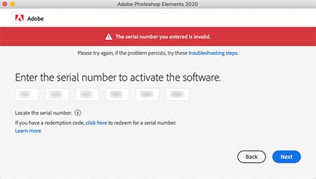 Cheie de serie nevalidă