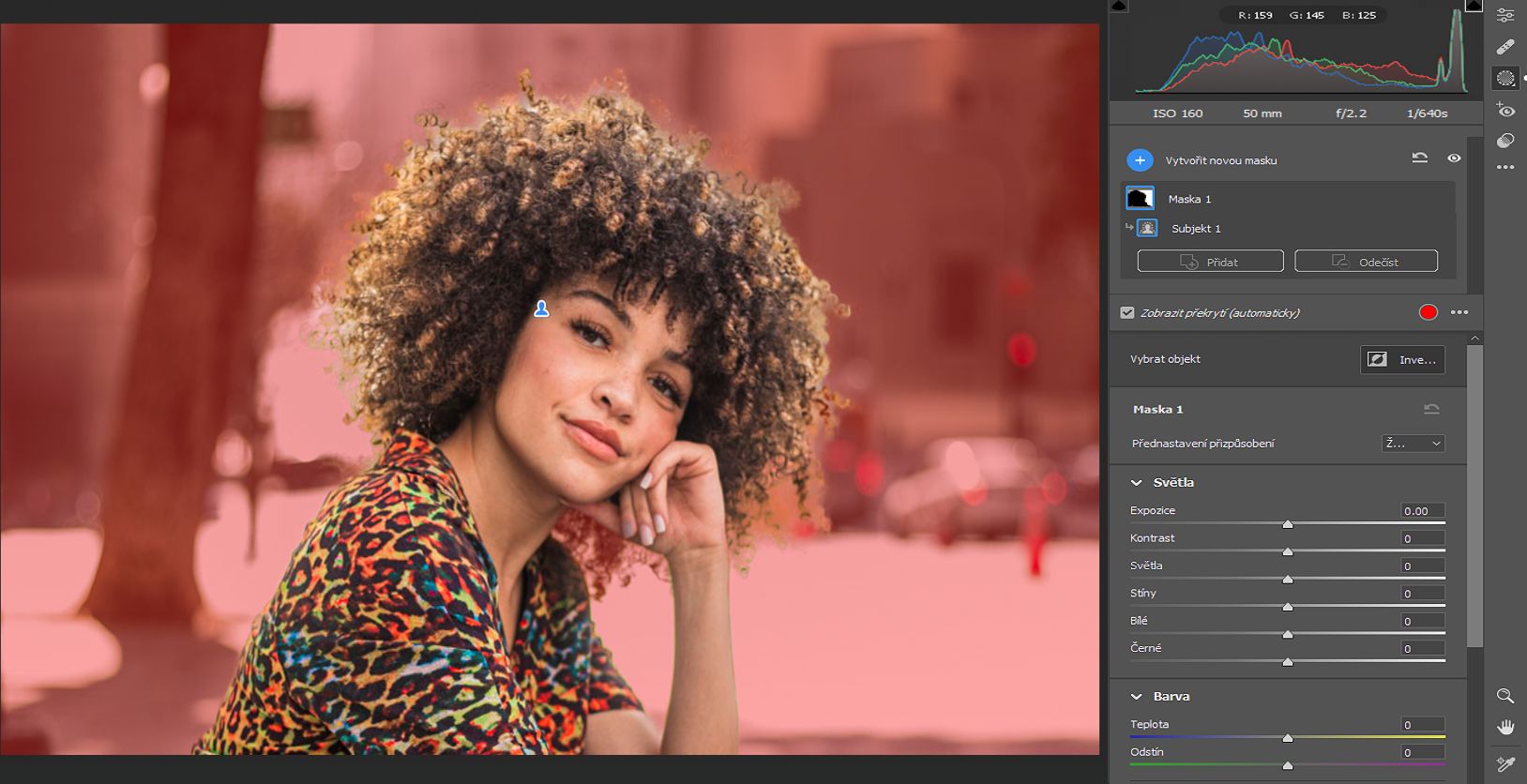 Invertovat výběr subjektu