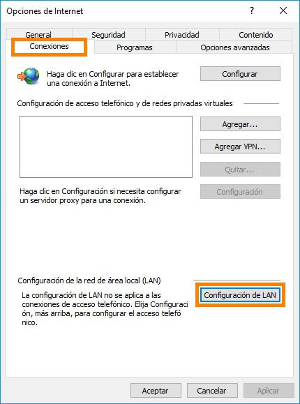 Configuración de LAN