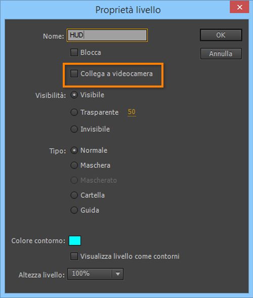 Blocco di un livello con la videocamera