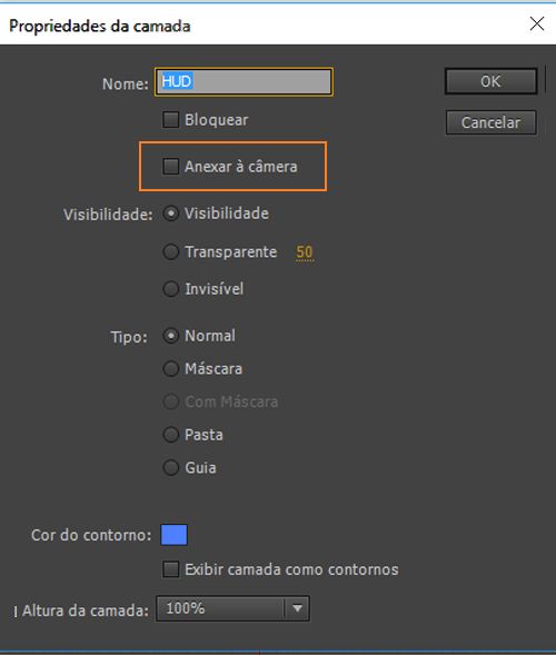 Bloquear uma camada com a câmera