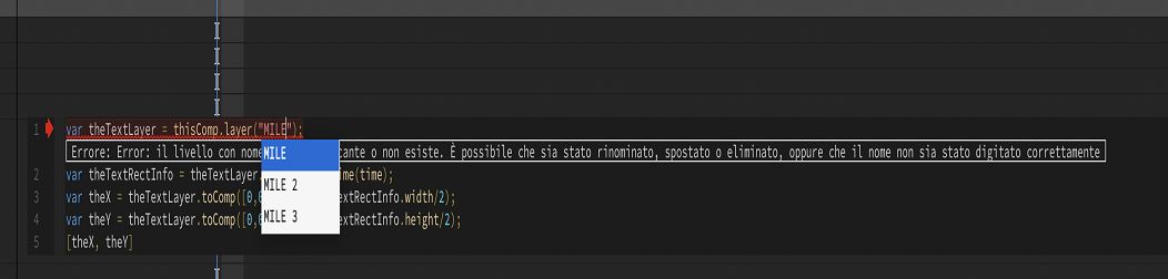 Suggerimento automatico del nome del livello