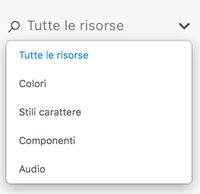 Filtro ricerca per tipo