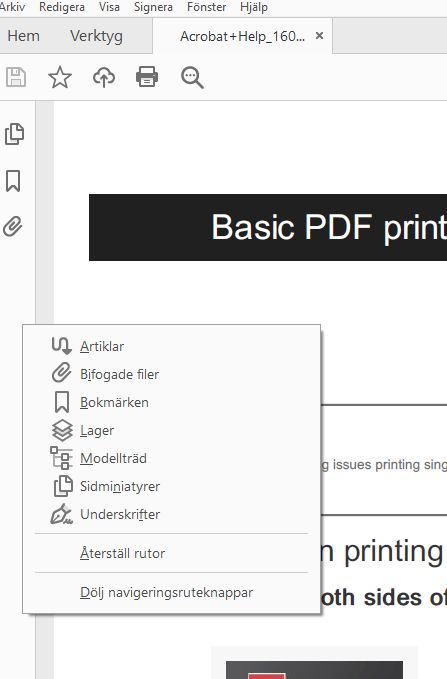 Välj Lager på snabbmenyn i den vänstra rutan