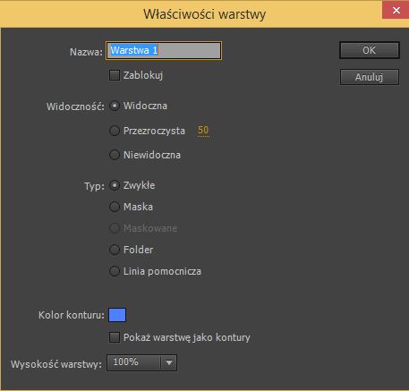 Właściwości warstwy