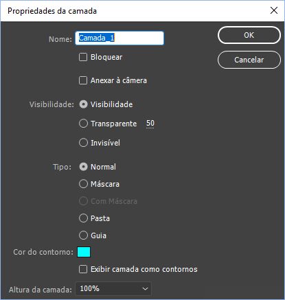 Propriedades da camada