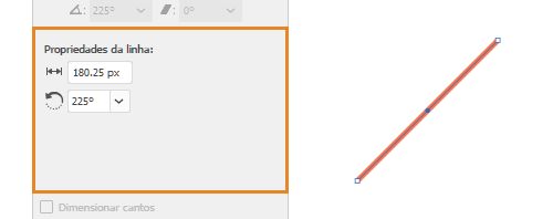 Propriedades de formas ativas | Linha