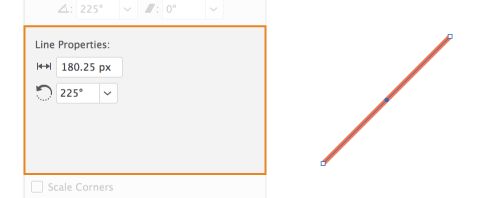 خصائص الشكل المباشر | السطر