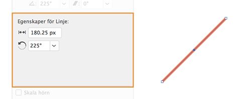 Egenskaper för live-former | Linje