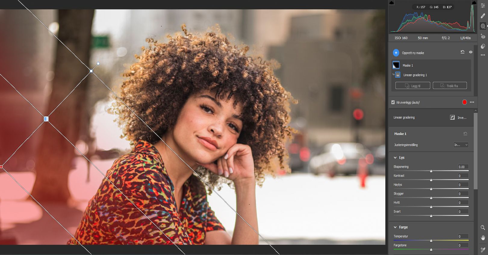 Lineær gradering i Maskering