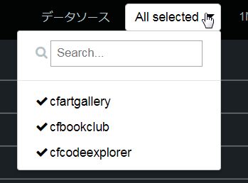 データソースのリスト