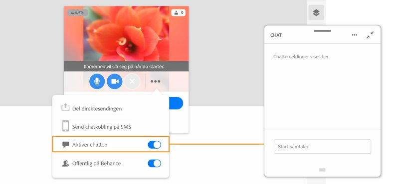 Direktestrømming fra Fresco – aktiver chat