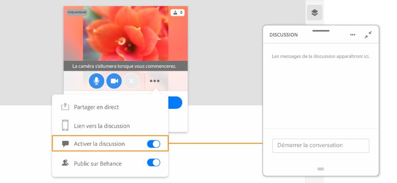 Diffusion en direct à partir d’une conversation accessible à Fresco