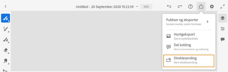 Direktestrømming fra Fresco