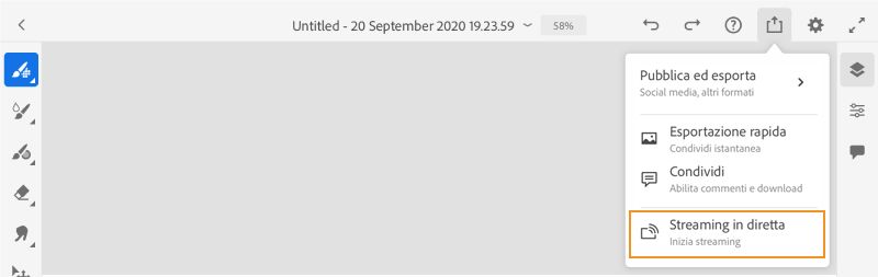 Streaming in diretta da Fresco