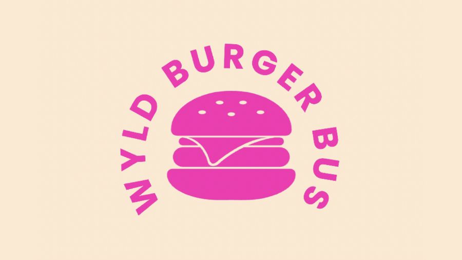 Logo for a burger bus using sans serif logo font