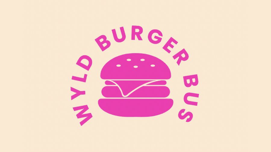 Logo for a burger bus using sans serif logo font