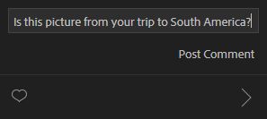 Skriv tilbakemelding eller legg til en kommentar i kommentarfeltet i Lightroom Classic CC
