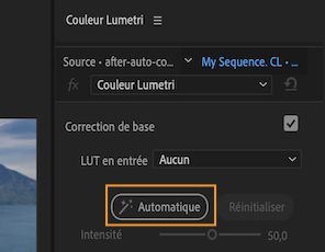 La fonctionnalité Couleur automatique utilise l’échantillonnage d’images pour appliquer des corrections à l’ensemble de l’élément, et pas seulement à l’image actuelle.