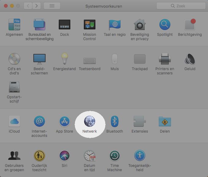 Configureer je proxy op de Mac om te werken met bibliotheken - Stap 2