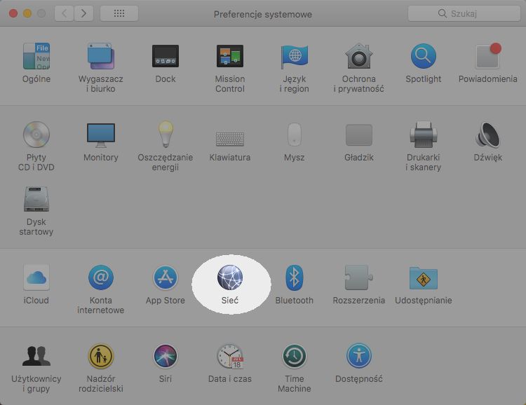 Konfigurowanie serwera proxy na komputerze Mac do współpracy z bibliotekami — krok 2