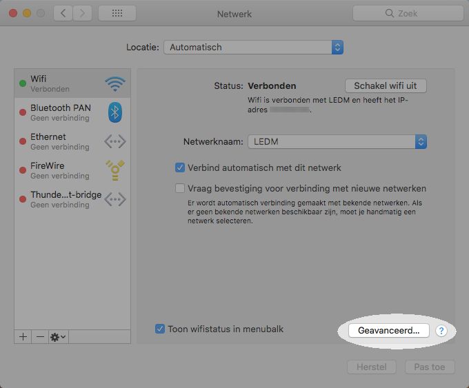 Configureer je proxy op de Mac om te werken met bibliotheken - Stap 3