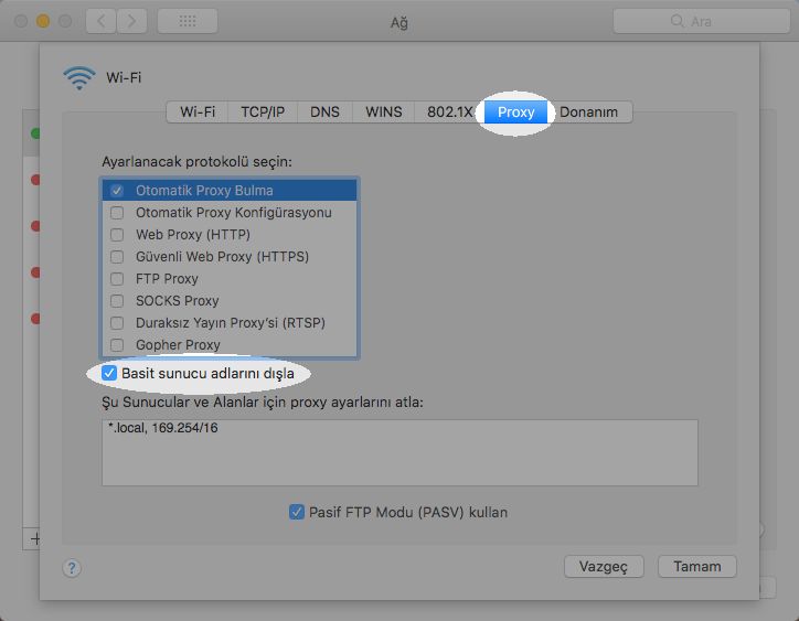 Proxy'nizi Mac'te Kitaplıklarla çalışacak şekilde yapılandırma - 5. Adım