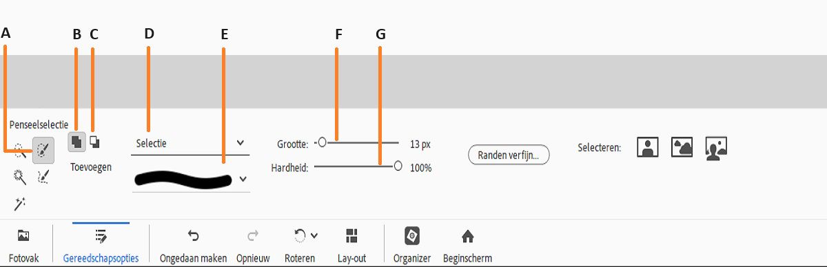 De tool Selectiepenseel