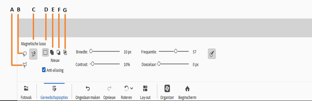 De tool Magnetische lasso