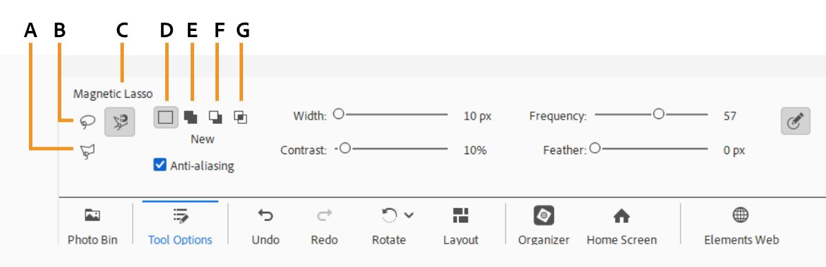 Magnetic lasso tool