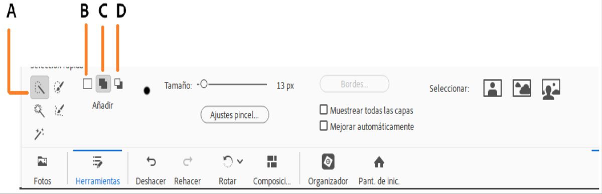 Herramienta Selección rápida