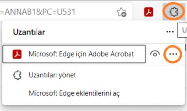 Daha fazla seçenek için üç nokta menüsü