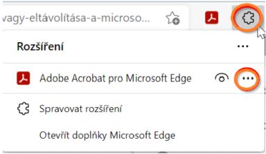 Nabídka se třemi tečkami pro více možností