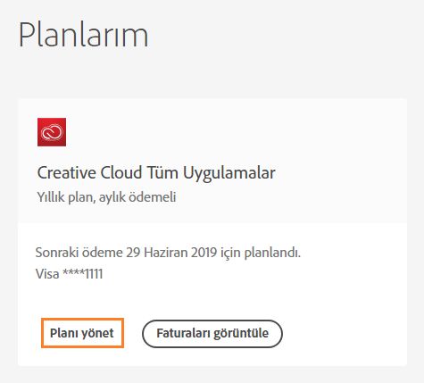 Planı yönet