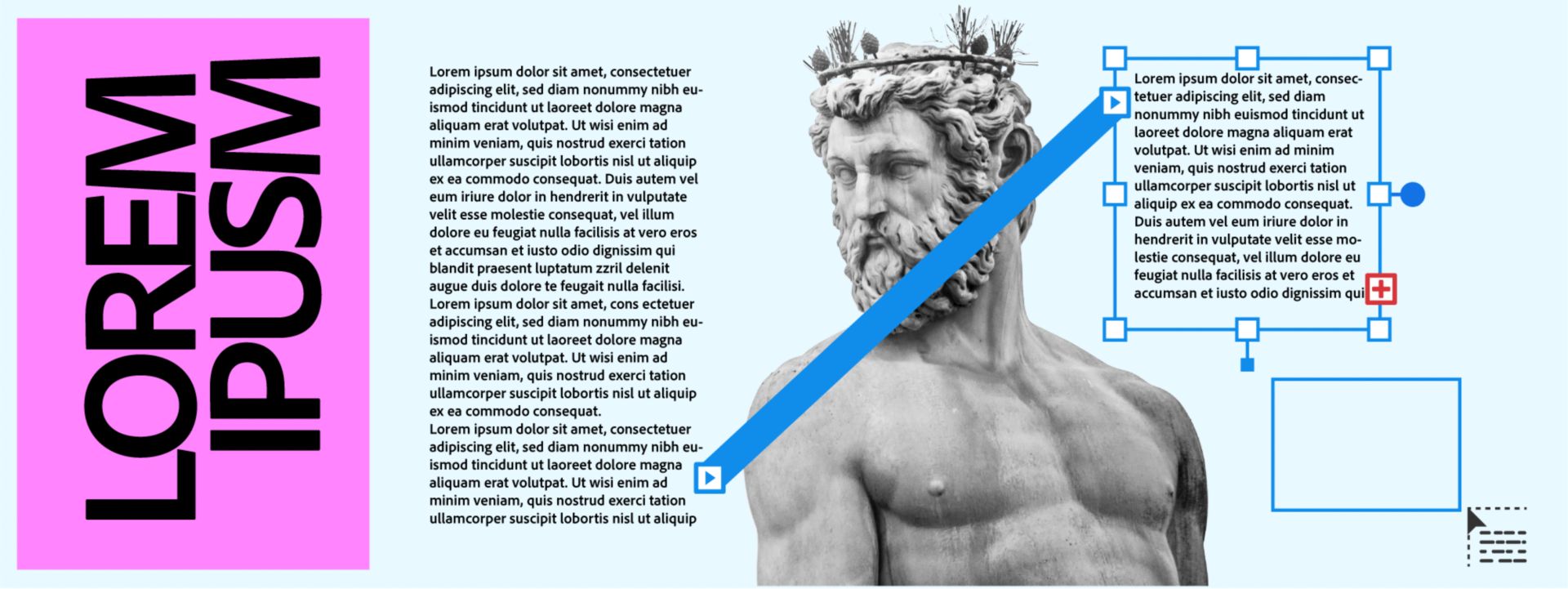 Tekst laten doorlopen naar een bestaand object