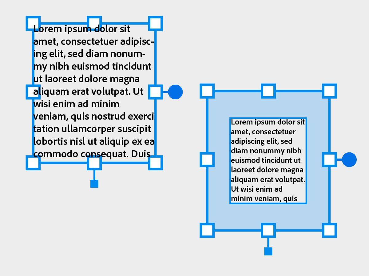 Как управлять текстовой областью в Adobe Illustrator.