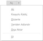Özel araçları yönetme seçenekleri