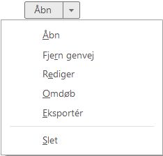 Indstillinger for administration af et brugerdefineret værktøj